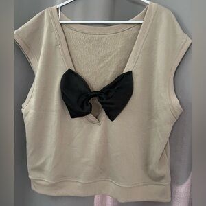 Maeve Anthropologie Bow Backed Sweatshirt Shirt XL NWT